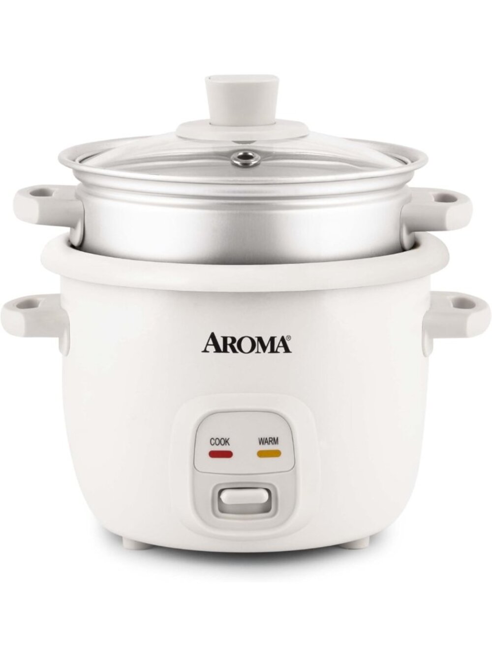 Compact 2-Cup Rice Cooker & Steamer, Auto Keep Warm, Multi-Function Grain & Soup